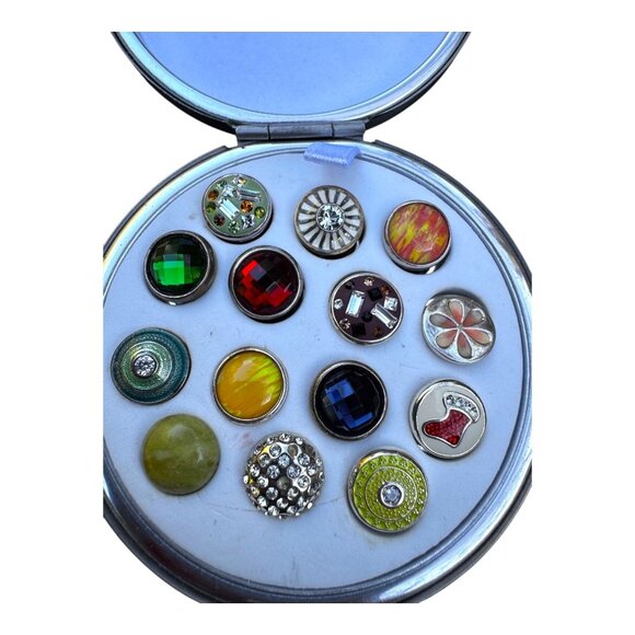 Kameleon Jewel Pop Lot Of 13 Charms With Sterling Silver Jewelry Case & Pendant - Picture 14 of 14